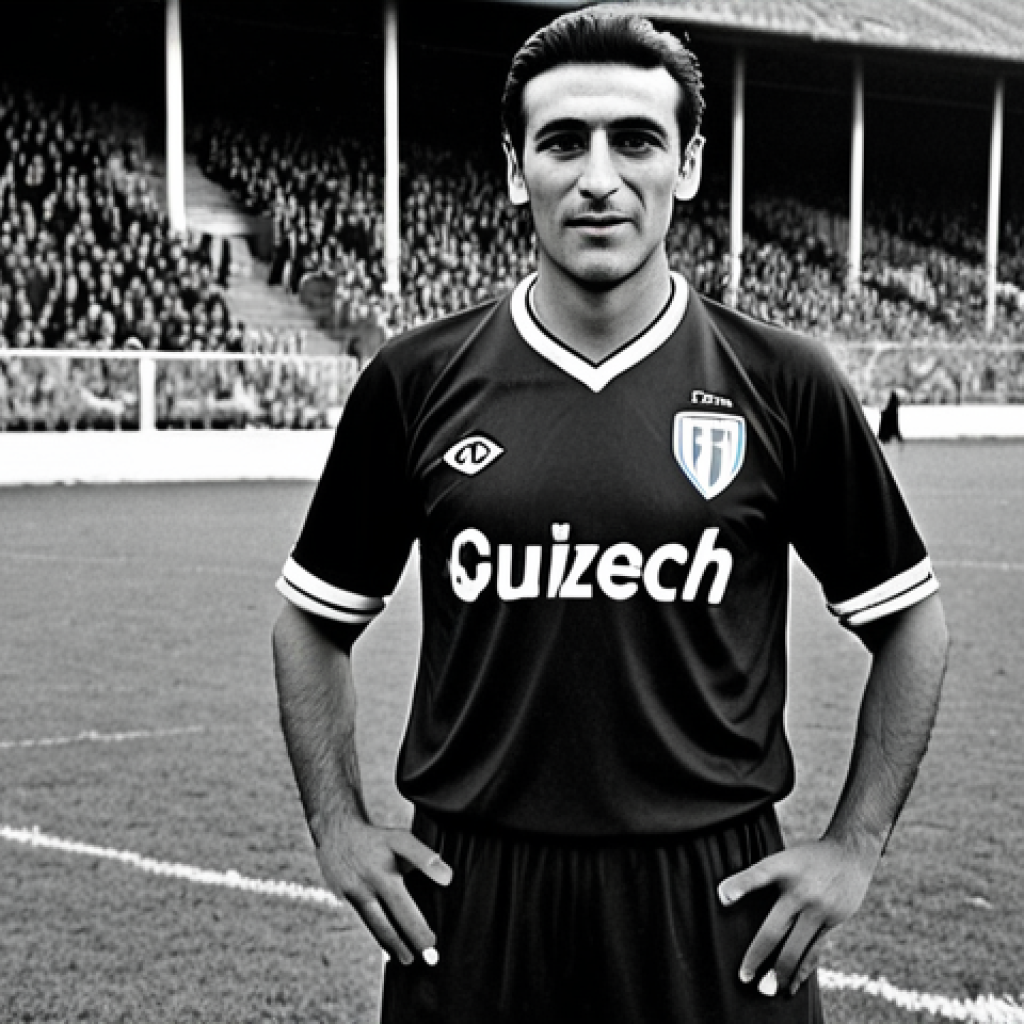 Swiss Football Legend**

"A black and white portrait of Kubi Türkyilmaz in his prime, wearing a classic Grasshopper Club Zurich jersey, fully clothed, modest, appropriate attire, on a vintage football field, safe for work, professional, perfect anatomy, correct proportions, high quality."

**