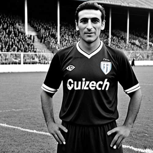 Swiss Football Legend**

"A black and white portrait of Kubi Türkyilmaz in his prime, wearing a classic Grasshopper Club Zurich jersey, fully clothed, modest, appropriate attire, on a vintage football field, safe for work, professional, perfect anatomy, correct proportions, high quality."

**