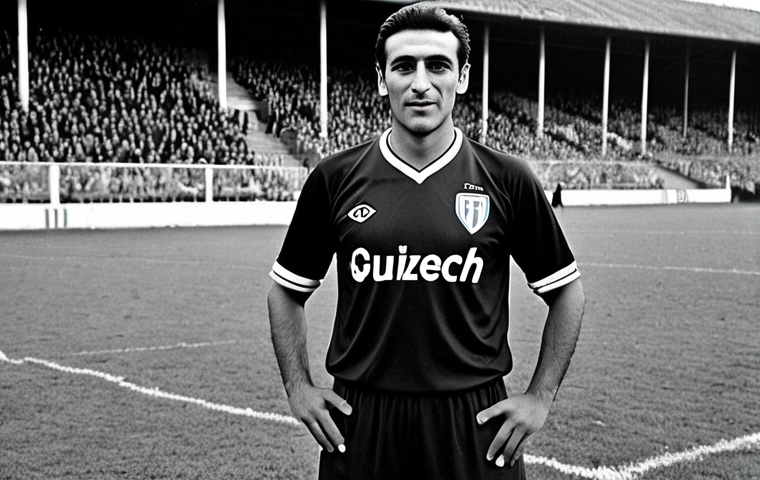 Swiss Football Legend**

"A black and white portrait of Kubi Türkyilmaz in his prime, wearing a classic Grasshopper Club Zurich jersey, fully clothed, modest, appropriate attire, on a vintage football field, safe for work, professional, perfect anatomy, correct proportions, high quality."

**