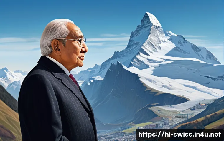 유엔과 스위스 가입 과정 - **Prompt 1: The Weight of Neutrality and Global Responsibility**
    "A wise, elderly figure, perhap...